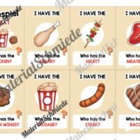 Fleisch / Meat: Lesespiel auf Englisch (Arbeitsblatt 01)