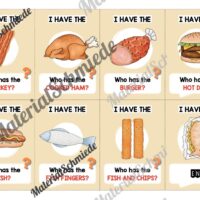 Fleisch / Meat: Lesespiel auf Englisch (Arbeitsblatt 02)