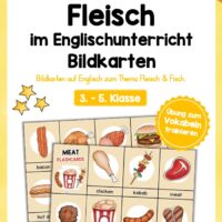 Fleisch / Meat: Bildkarten auf Englisch (16 Karten)