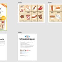 Fleisch / Meat: Bildkarten auf Englisch (Überblick)