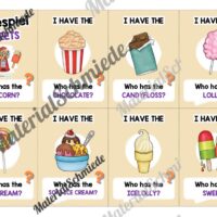 Süßigkeiten / Sweets: Lesespiel auf Englisch (Arbeitsblatt 01)