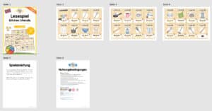Küchenutensilien / Kitchen Utensils: Lesespiel auf Englisch (Überblick)