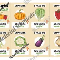 Gemüse / Vegetables: Lesespiel auf Englisch (Arbeitsblatt 01)