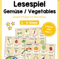 Gemüse / Vegetables: Lesespiel auf Englisch (24 Karten)