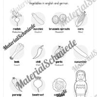 Gemüse (Vegetables) im Englischunterricht (Arbeitsblatt 03)