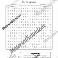 Gemüse (Vegetables) im Englischunterricht (Arbeitsblatt 09)