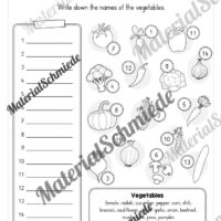 Gemüse (Vegetables) im Englischunterricht (Arbeitsblatt 12)