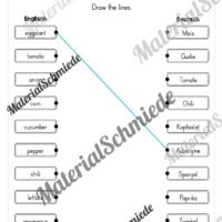 Gemüse (Vegetables) im Englischunterricht (Arbeitsblatt 13)