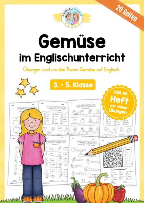 Gemüse (Vegetables) im Englischunterricht (20 Arbeitsblätter)