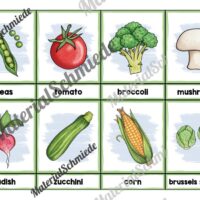 Gemüse / Vegetables: Bildkarten auf Englisch (Arbeitsblatt 02)