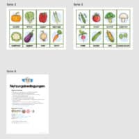 Gemüse / Vegetables: Bildkarten auf Englisch (Überblick)