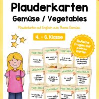 Gemüse / Vegetables: Plauderkarten auf Englisch (36 Stück)