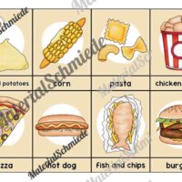 Gerichte / Meals: Bildkarten auf Englisch (Arbeitsblatt 02)