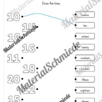 Zahlen im Englischunterricht: 10-20 (Vorschau 05)