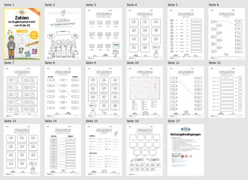 Zahlen im Englischunterricht: 10-20 (Überblick)