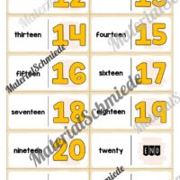 Zahlen / Numbers 0-20: Domino auf Englisch (Arbeitsblatt 02)