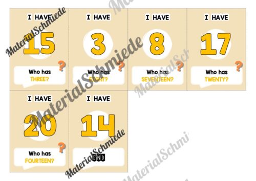 Zahlen / Numbers: Lesespiel auf Englisch (Vorschau 03)