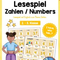 Zahlen / Numbers: Lesespiel auf Englisch (22 Karten)