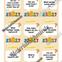 Zahlen / Numbers: Plauderkarten auf Englisch (Arbeitsblatt 01)