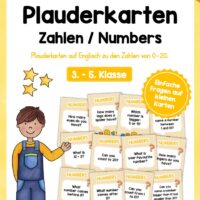 Zahlen / Numbers: Plauderkarten auf Englisch (36 Stück)