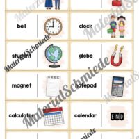 Schule / At school: Domino auf Englisch (Arbeitsblatt 03)