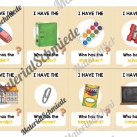 Schule / At school: Lesespiel auf Englisch (Arbeitsblatt 02)