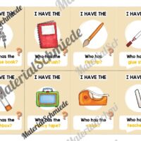 Schule / At school: Lesespiel auf Englisch (Arbeitsblatt 03)