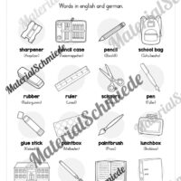 Schule (At school) im Englischunterricht (Arbeitsblatt 02)