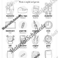 Schule (At school) im Englischunterricht (Arbeitsblatt 03)