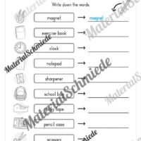 Schule (At school) im Englischunterricht (Arbeitsblatt 05)