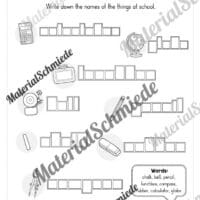 Schule (At school) im Englischunterricht (Arbeitsblatt 06)
