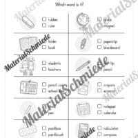Schule (At school) im Englischunterricht (Arbeitsblatt 08)