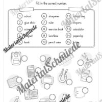 Schule (At school) im Englischunterricht (Arbeitsblatt 10)