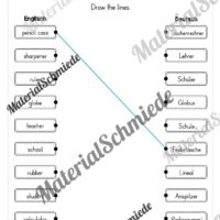 Schule (At school) im Englischunterricht (Arbeitsblatt 13)