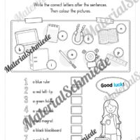 Schule (At school) im Englischunterricht (Arbeitsblatt 14)