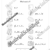 Schule (At school) im Englischunterricht (Arbeitsblatt 16)
