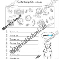 Schule (At school) im Englischunterricht (Arbeitsblatt 19)