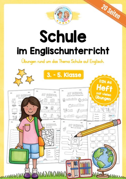 Schule (At school) im Englischunterricht (20 Arbeitsblätter)