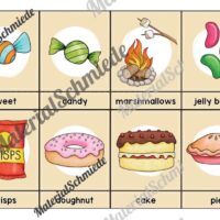 Süßigkeiten / Sweets: Bildkarten auf Englisch (Arbeitsblatt 02)