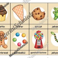 Süßigkeiten / Sweets: Bildkarten auf Englisch (Arbeitsblatt 03)