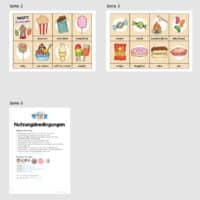Süßigkeiten / Sweets: Bildkarten auf Englisch (Überblick)