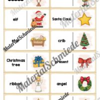 Weihnachten / Christmas: Domino auf Englisch (Arbeitsblatt 01)