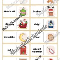 Weihnachten / Christmas: Domino auf Englisch (Arbeitsblatt 02)
