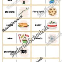 Weihnachten / Christmas: Domino auf Englisch (Arbeitsblatt 03)