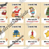 Weihnachten / Christmas: Lesespiel auf Englisch (Arbeitsblatt 01)