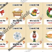 Weihnachten / Christmas: Lesespiel auf Englisch (Arbeitsblatt 02)