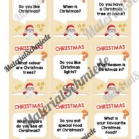 Weihnachten / Christmas: Plauderkarten auf Englisch (Arbeitsblatt 01)