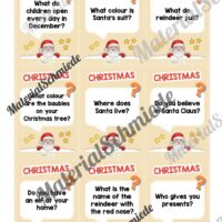 Weihnachten / Christmas: Plauderkarten auf Englisch (Arbeitsblatt 03)