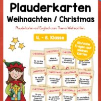 Weihnachten / Christmas: Plauderkarten auf Englisch (36 Stück)