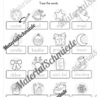 Materialpaket Weihnachten/Christmas auf Englisch (Arbeitsblatt 04)